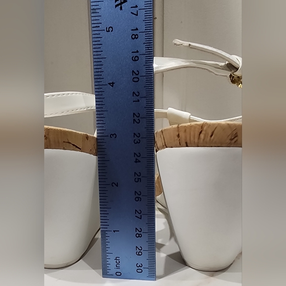 Lauren Ralph Lauren Women’s Reeta Wedge Heel Slingback White Sandals Sz 10 - Picture 7 of 9
